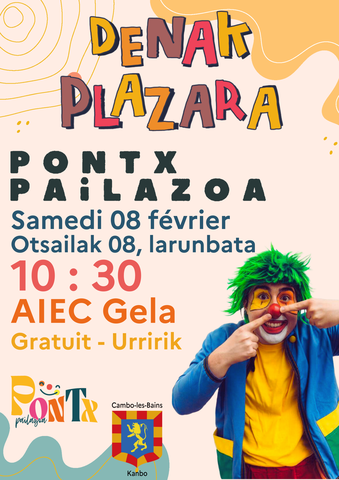 Pontx pailazoa "Denak plazara!"