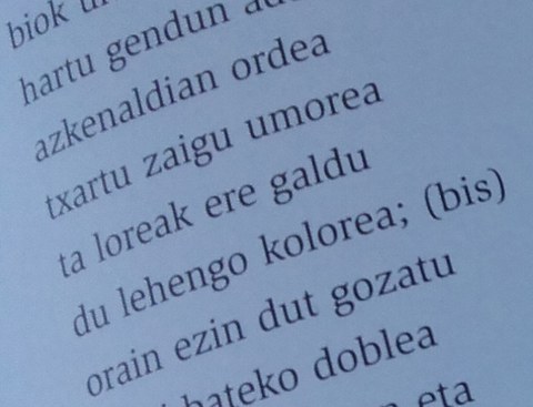 "Larraldea saria" bertsupaper lehiaketa