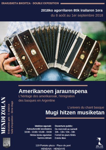 "Amerikanoen jaraunspena" eta "Mugi hitzen musika" erakusketak Hendaian