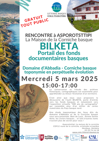 BILKETA, Portail des fonds documentaires basques - Domaine d'Abbadia / Corniche basque, toponymie en perpétuelle évolution