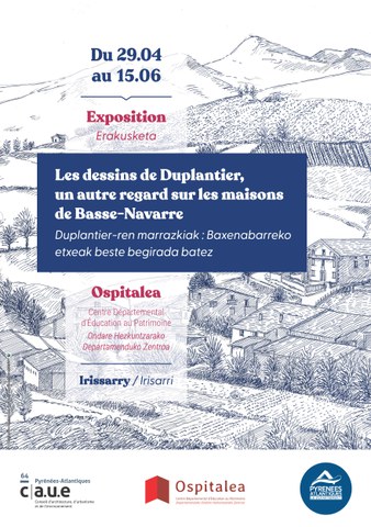 Les dessins de Duplantier, un autre regard sur les maisons de Basse-Navarre