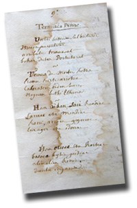 Manuscrits de vers écrits sur la vie des pêcheurs basques à Terre-Neuve ''Ternuaco penac'' (XVIIIème)