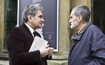 Les écrivains Bernardo Atxaga et Xabier (2009)