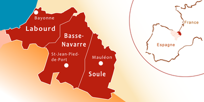Pays basque: provinces (carte)