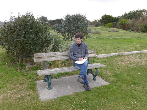 L'improvisateur Odei Barroso au Jardin botanique de St-Jean-de-Luz