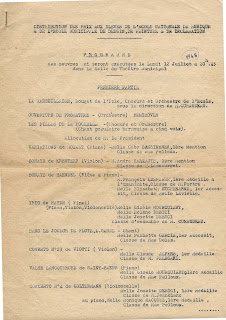 1948 : Programme de concert d'élèves